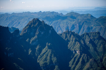 Beautiful landscape of Tianmen mountain national park, Hunan province, Zhangjiajie, China