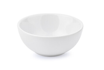 White ceramic bowl isolated on white background