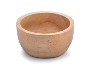wood bowl isolated on white background