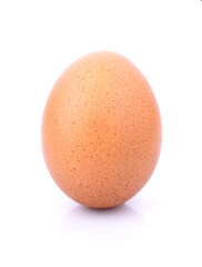 Egg isolated on white background .