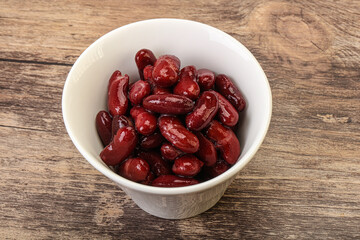 Canned red Kidney in the bowl