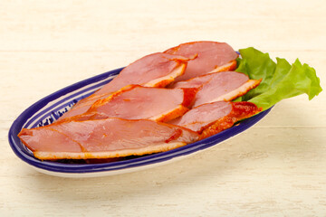 Sliced duck breast