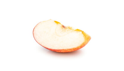  haft red apple on white blackground.