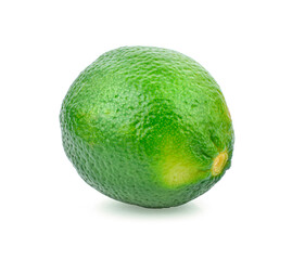 Fresh lime isolated on white background.