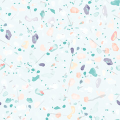 Terrazzo Texture Vector. Flooring Seamless Pattern