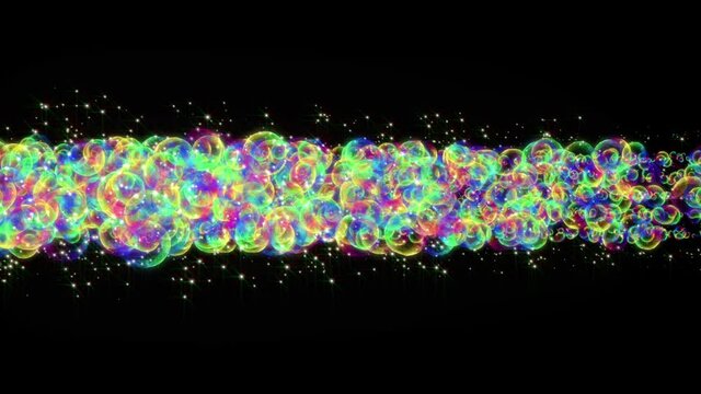 rainbow shine bubble particle loop animation