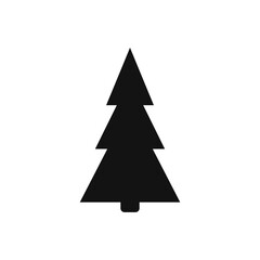 Obraz premium Christmas tree icon, isolated Xmas fir symbol, graphic design template, vector illustration