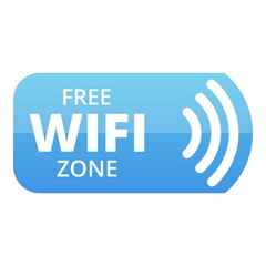 Obraz premium Public free wifi zone icon. Cartoon of public free wifi zone vector icon for web design isolated on white background