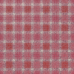 A wool blanket with a tartan pattern as the background. The texture of natural woolen textiles in red and white check close. 3D-rendering