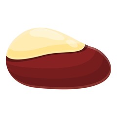Garden chestnut icon. Cartoon of garden chestnut vector icon for web design isolated on white background