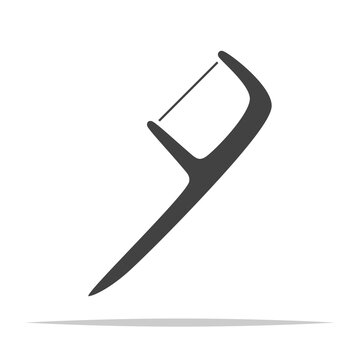 recommend clip art: Toothpick dental floss icon vector isolated