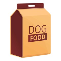 Puppy dog food icon. Cartoon of puppy dog food vector icon for web design isolated on white background