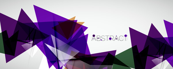 Geometric abstract background. Color triangle shapes. Vector illustration for covers, banners, flyers and posters and other designs