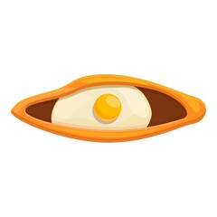 Egg turkish food icon. Cartoon of egg turkish food vector icon for web design isolated on white background