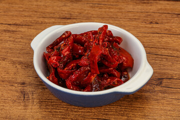Dried tomato with olive oil