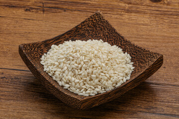 Raw arborio rice for Risotto