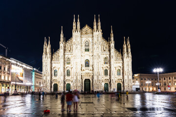 Duomo di Milano Cathedral in Duomo Square. Milano, Italy.