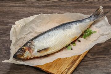 Salted Herring fish with pepper