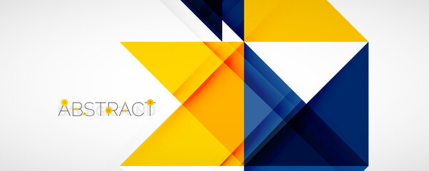Geometric abstract background. Techno color triangle shapes. Vector illustration for covers, banners, flyers and posters and other designs