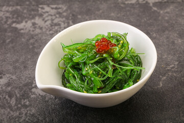 Asian traditional chukka salad in the bowl