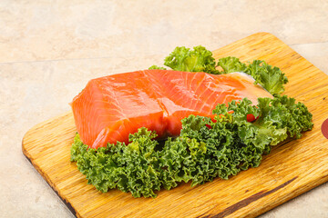 Salmon fillet slice for cooking