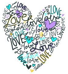 Love Typography Pictures vector illustration for t shirt