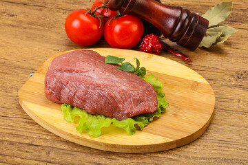 Raw beef piece for cooking