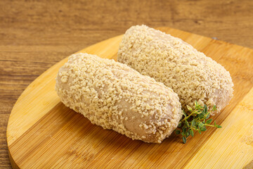 Raw chicken cutlet for roast