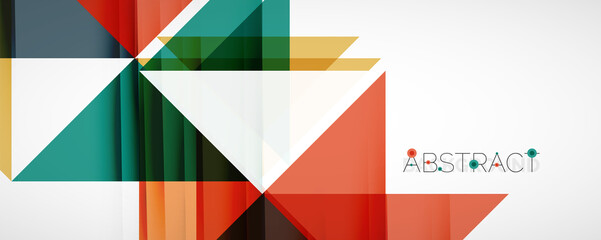 Geometric abstract background. Techno color triangle shapes. Vector illustration for covers, banners, flyers and posters and other designs