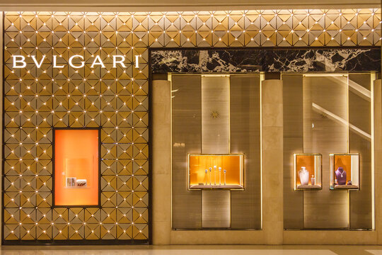 Bulgari store in shopping mall.