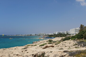 beautiful view of Pantachou beach in Ayia Napa, Cyprus