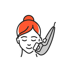 Smas lifting face color line icon. Pictogram for web page, mobile app, promo.