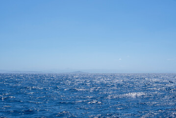 a very beautiful calm blue sea in the mediterranean between france and italy for peaceful, calm and zen vacations