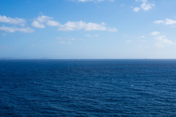 a very beautiful calm blue sea in the mediterranean between france and italy for peaceful, calm and zen vacations