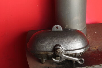 Stove top cast iron potato baker closed view