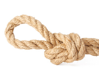 Poacher’s Knot on a white background.