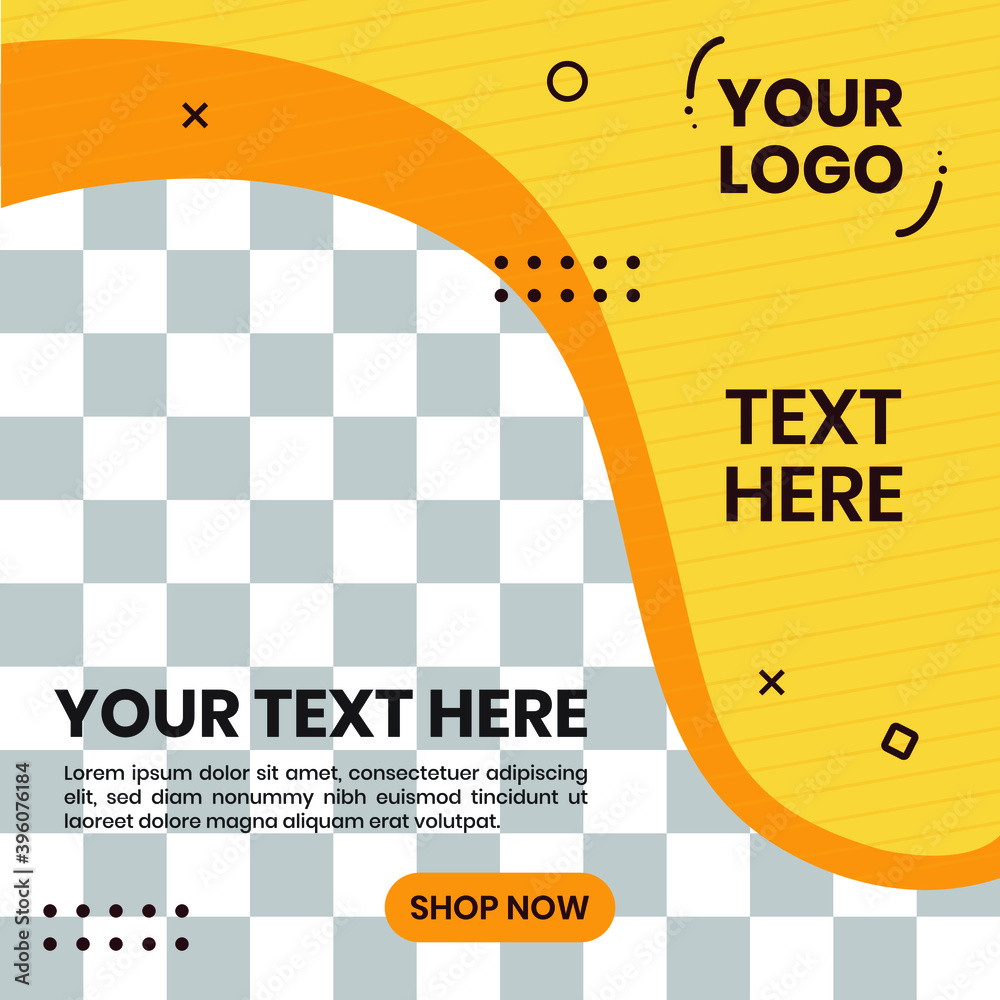Wall mural abstract shapes background design vector. for background social media post template 03