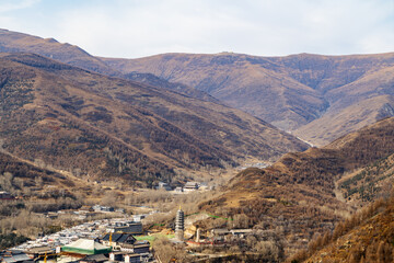 Obraz premium Scenery of Mount Wutai in Shanxi, China