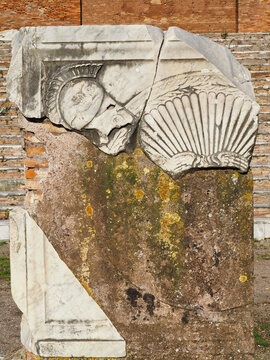 Roman Altar of the Capitolium temple at Ancient Ostia