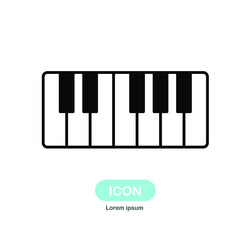 Piano icon logo vector isolated on white background.