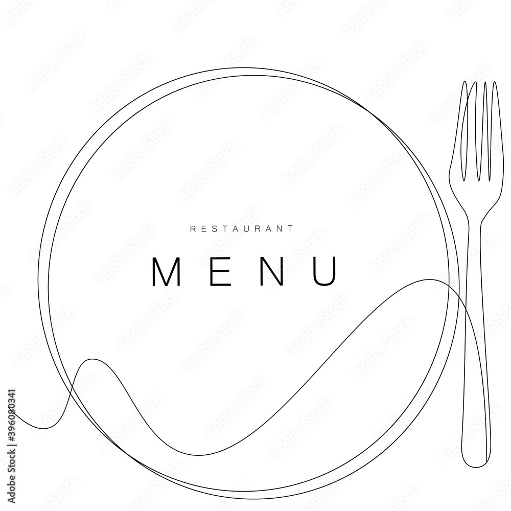 Wall mural menu restaurant background. vector illustration