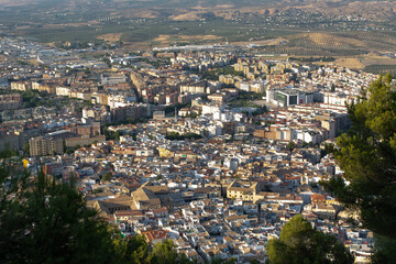 Fototapeta na wymiar Vista de Jaén desde el castillo Catalina
