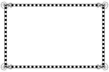 Old frame. Retro ornamental frame, vintage rectangle ornament, ornate border. Decorative antique museum picture borders or deco devider