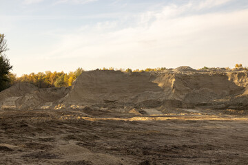 Sand career. Sand for construction and truck tracks.