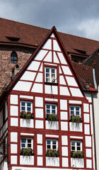 Fototapeta na wymiar German half timbered house. Bavaria, Germany