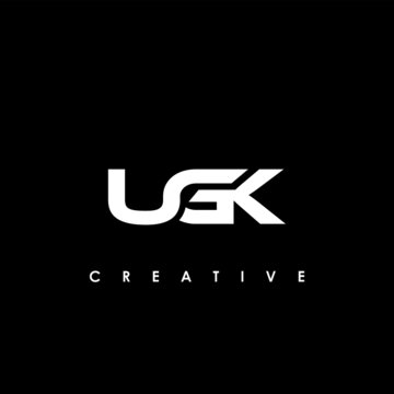 UGK Letter Initial Logo Design Template Vector Illustration
