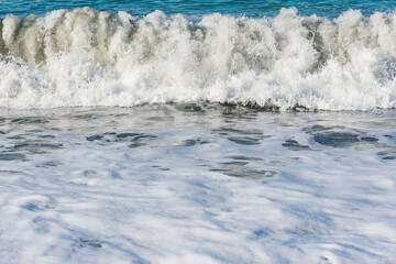 Obraz premium Wave of the water in the open sea.