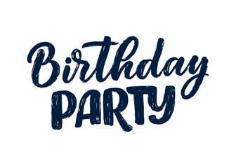 Lettering slogan for Happy Birthday. Hand drawn phrase for gift card, poster and print design. Modern calligraphy celebration text. Vector