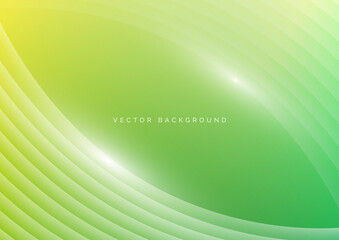 Abstract green lime curve light template background with copy space.
