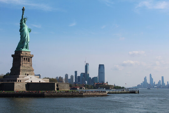 New York view on Liberty Statue